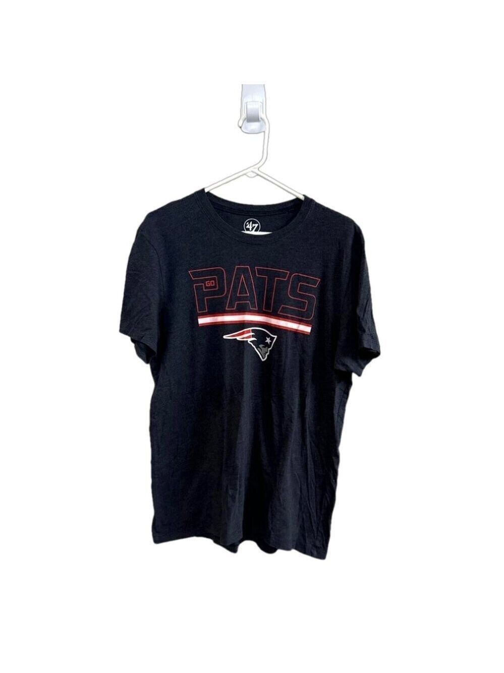 Men's '47 Brand Go Pats New England Patriots Short Sleeve Shirt. Size Large
